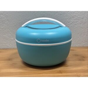 Kinsho Bento Bowl. 1200ML. BPA Free. Include spoon,fork, & mini dressing contain
